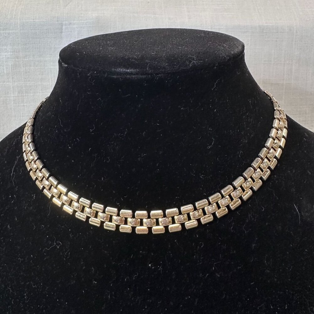 Vintage Coro Gold Tone  Chain Link Necklace 16"